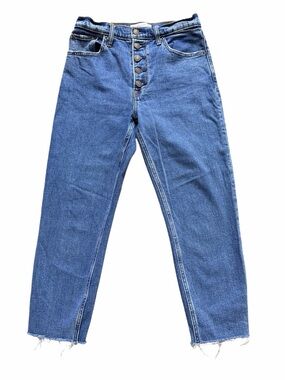 Abercrombie & Fitch Light Blue Denim Jeans - Button-Fly / the mom high rise